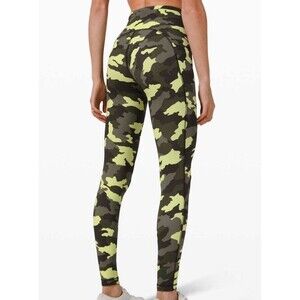 Lululemon Size 12 Swift Speed High-Rise Tight 28" Green Camouflage